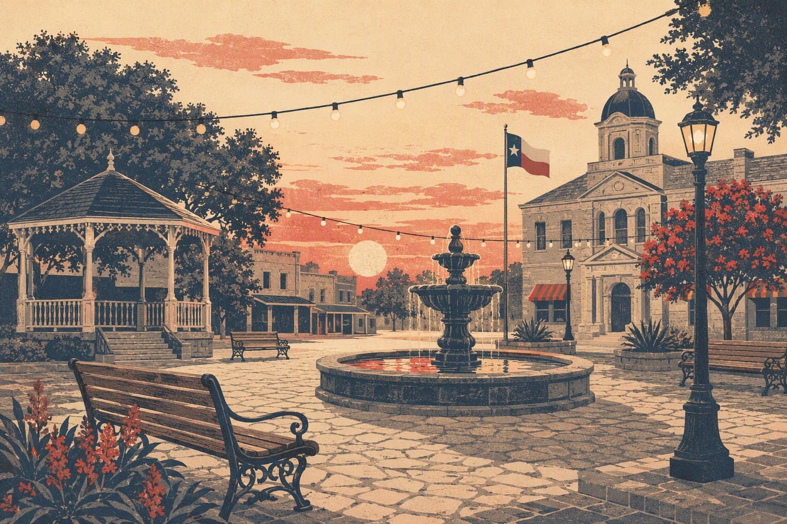 Frisco town square - illustration, Jake Team LLC