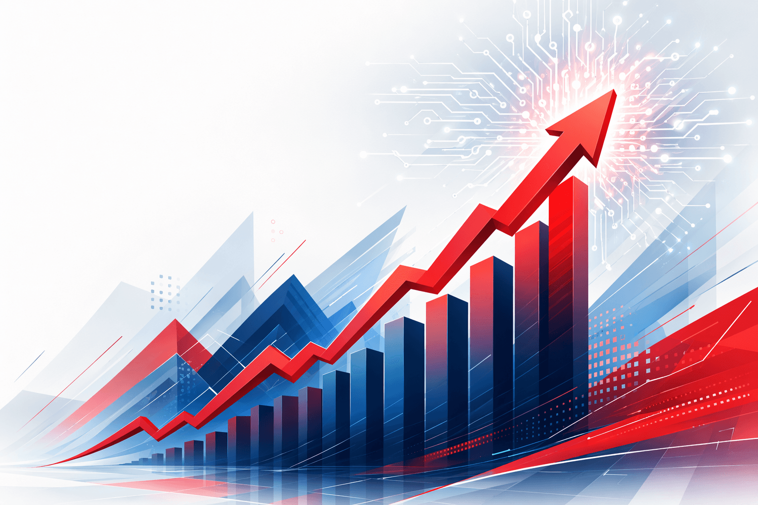 Tech stock surge - illustration, Jake Team LLC