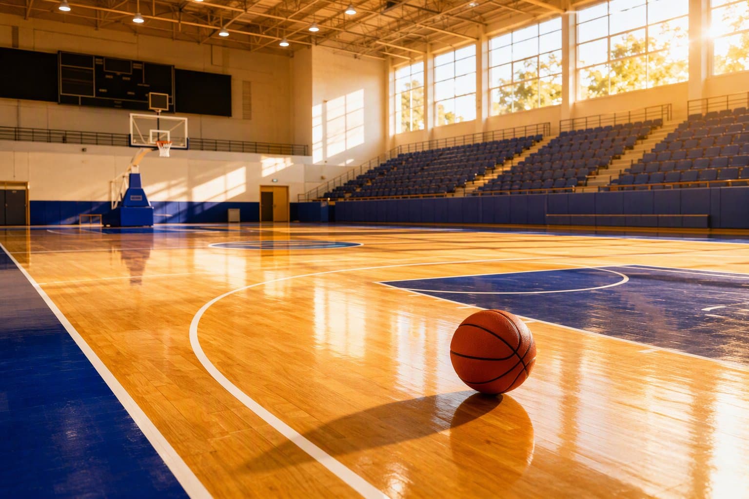 empty basketball court - illustration, Jake Team LLC