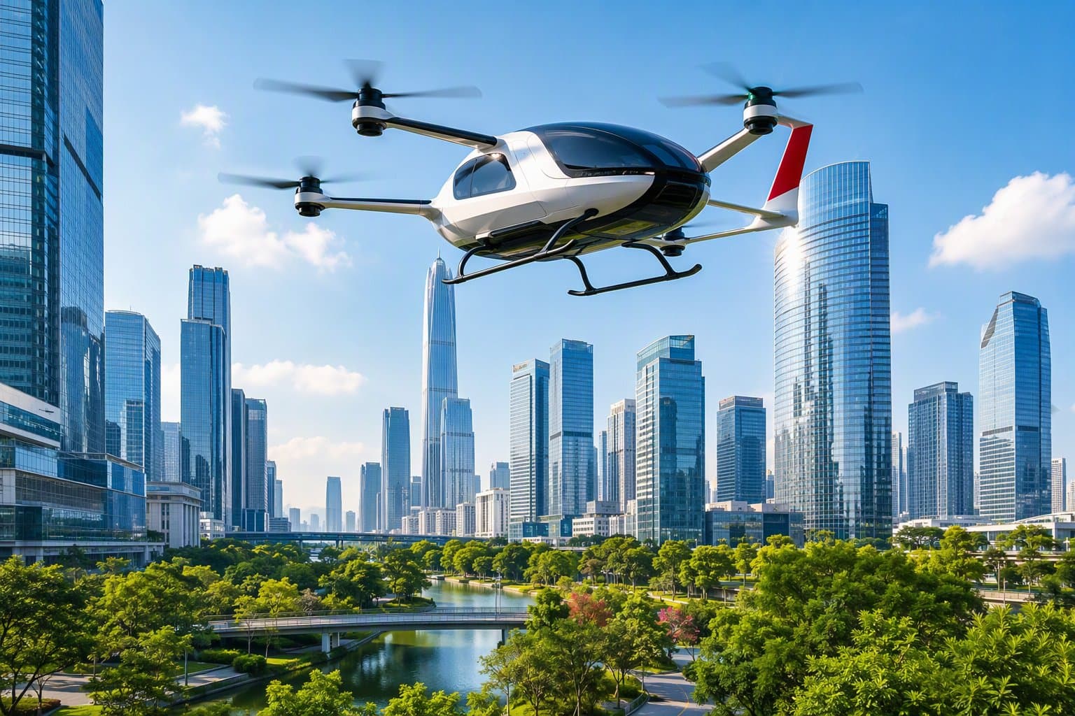 Air taxi network - illustration, Jake Team LLC
