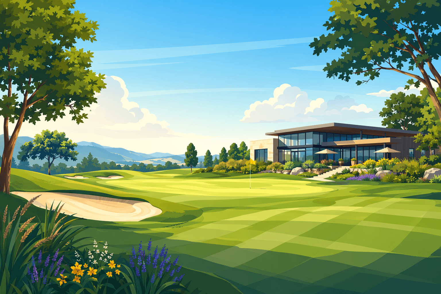 Golf simulation - illustration, Jake Team LLC
