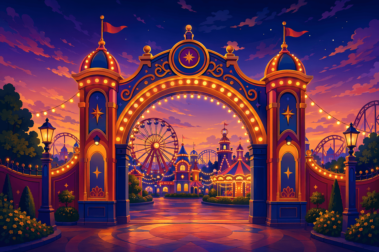 Theme Park Opening - illustration, Jake Team LLC