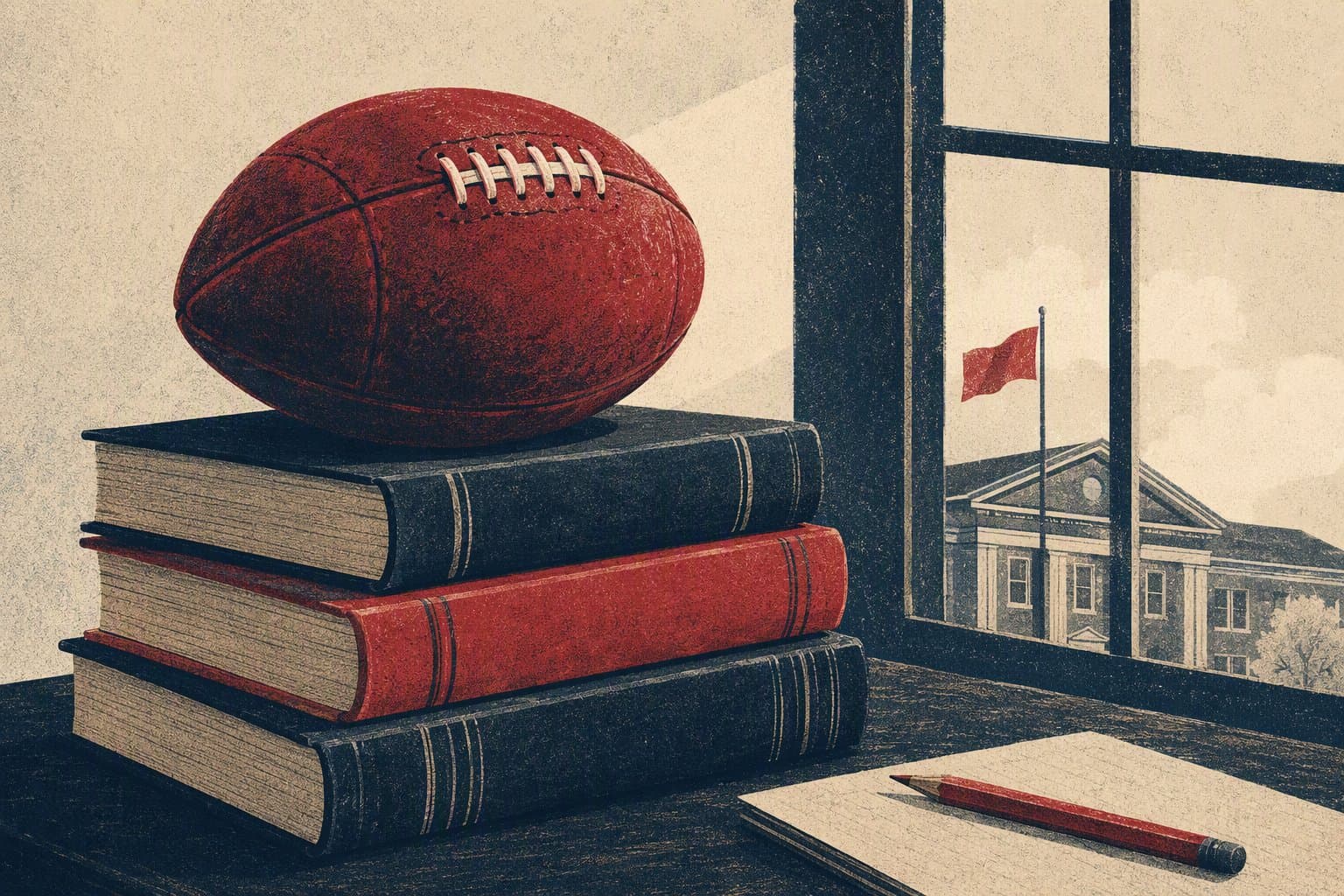 High School Football Triumph - illustration, Jake Team LLC