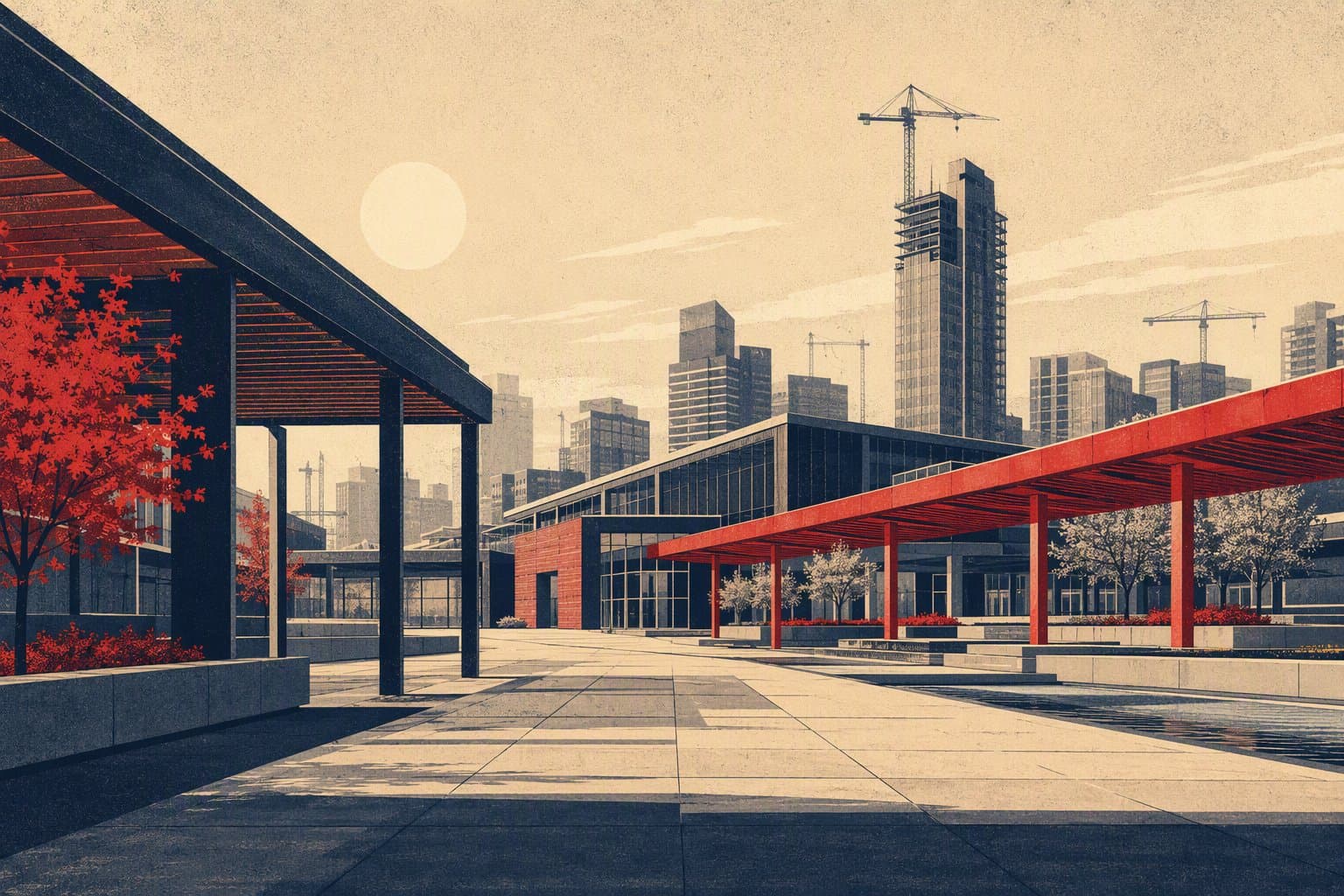 Civic Plaza Opening - illustration, Jake Team LLC