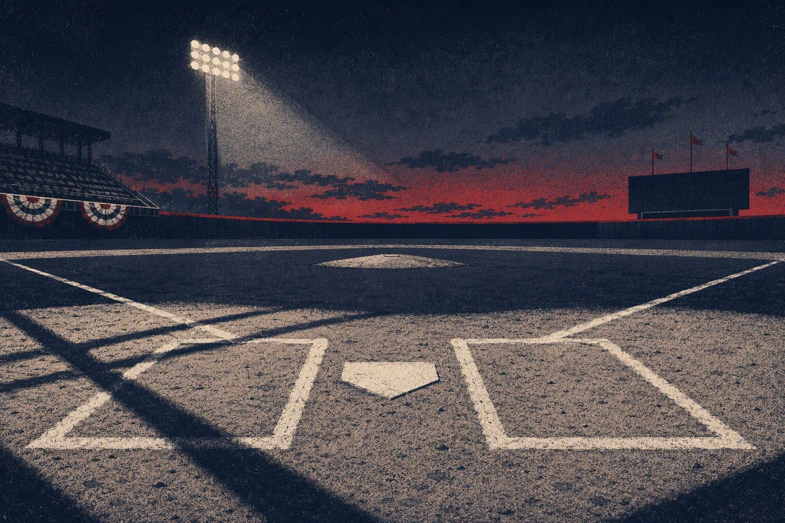 late inning tension - illustration, Jake Team LLC