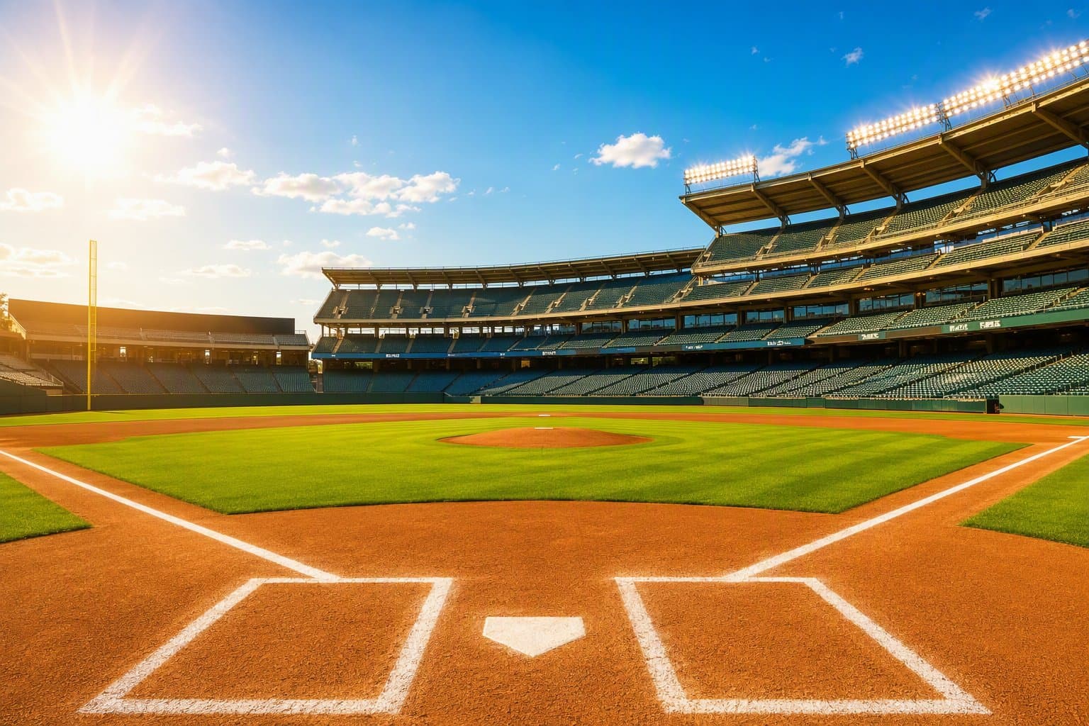 Empty baseball stadium - illustration, Jake Team LLC