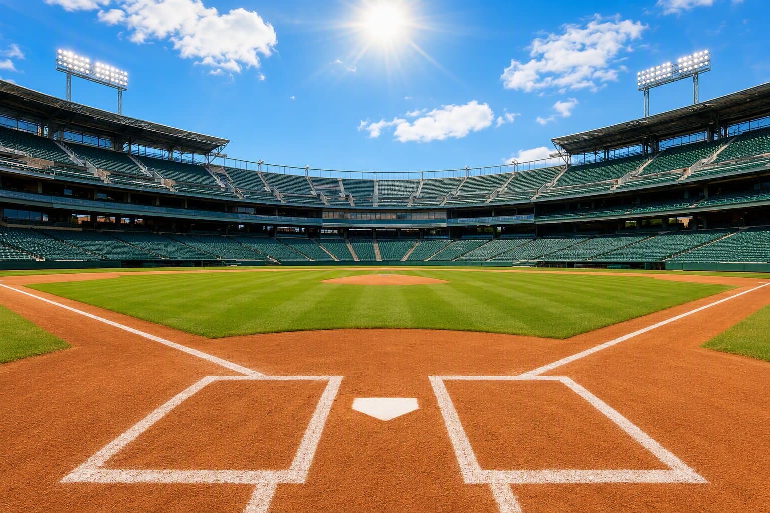 Empty baseball stadium - illustration, Jake Team LLC