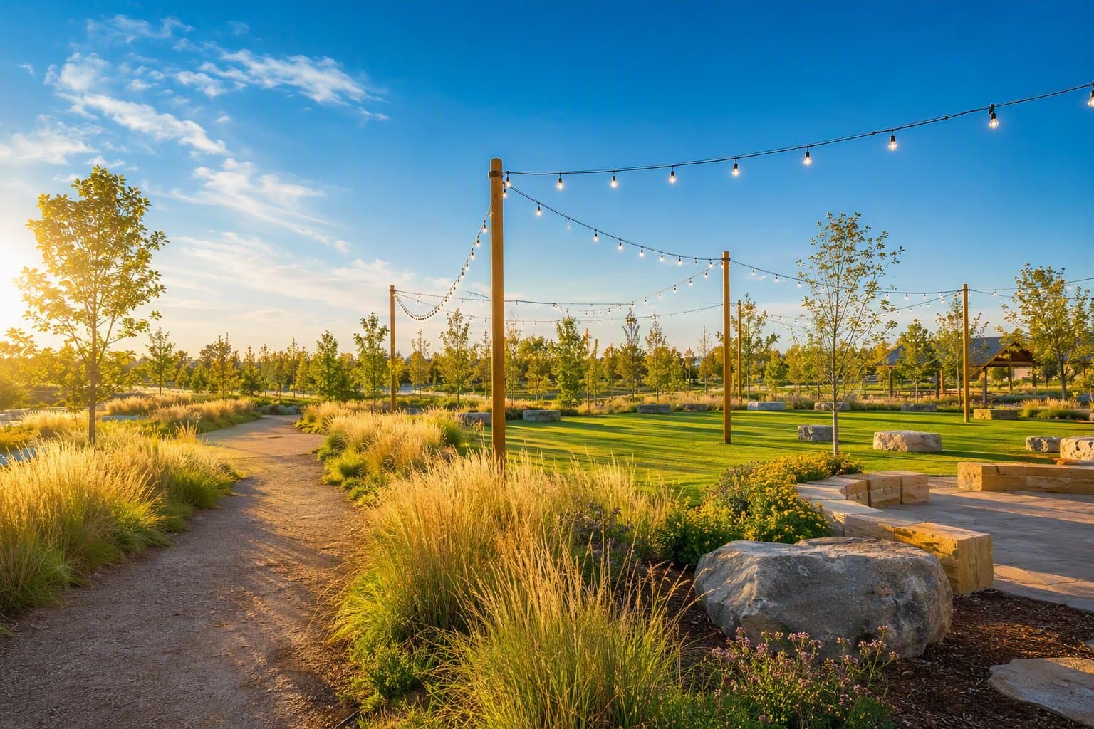 community park opening - illustration, Jake Team LLC