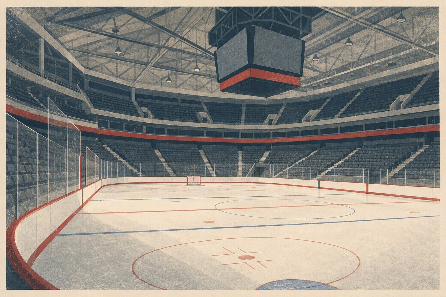 Hockey Arena Interior - illustration, Jake Team LLC