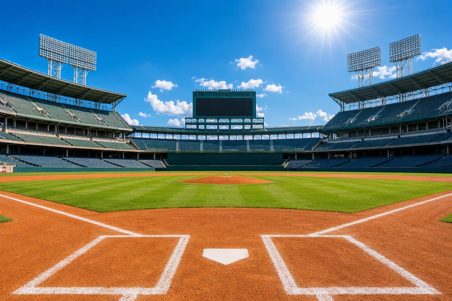 empty baseball stadium - illustration, Jake Team LLC