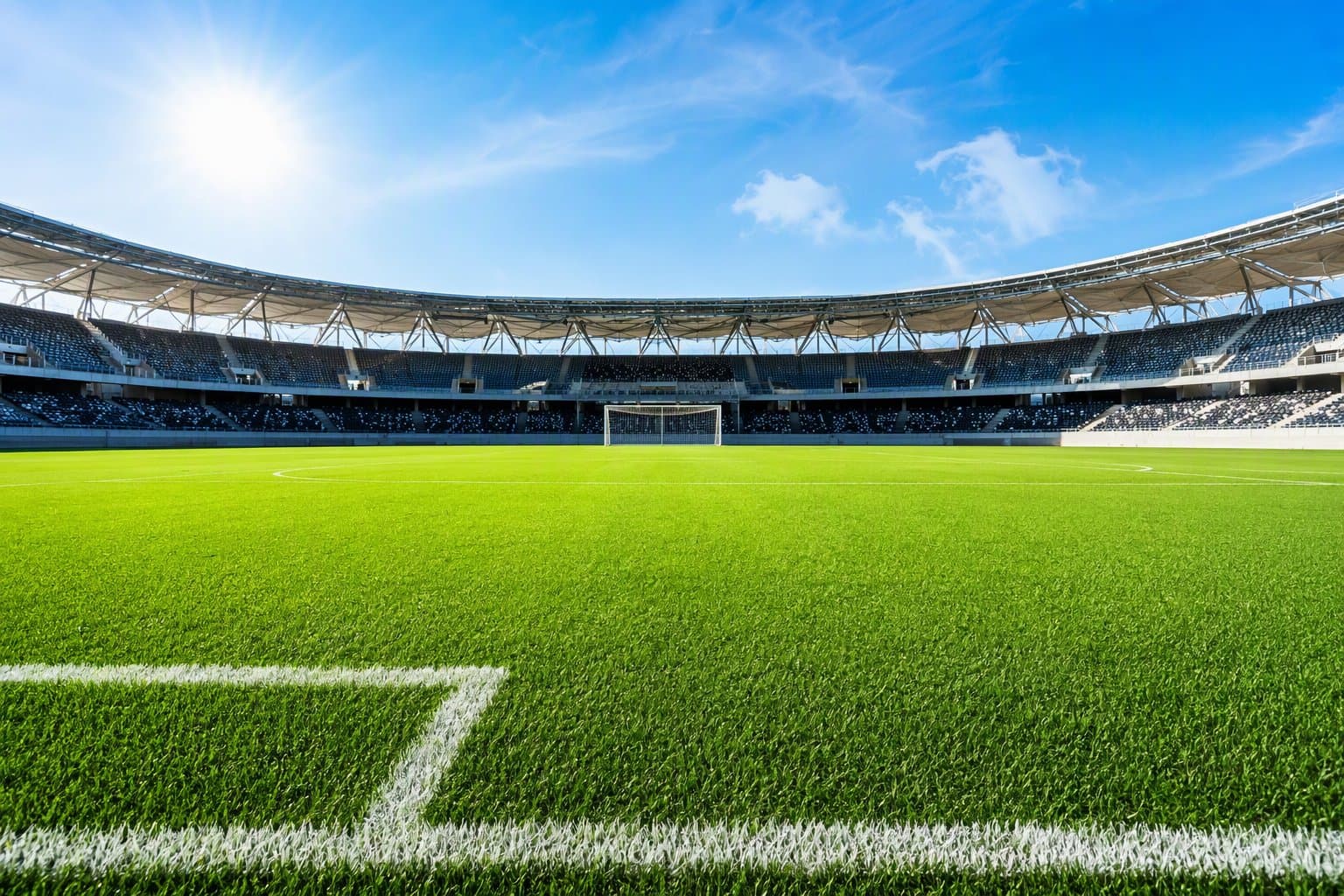 sunlit stadium - illustration, Jake Team LLC