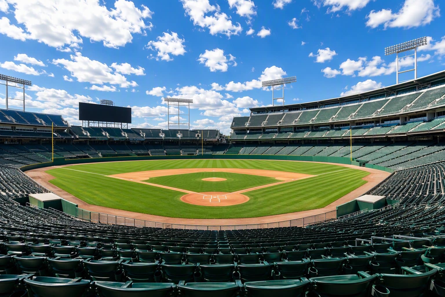 empty baseball stadium - illustration, Jake Team LLC