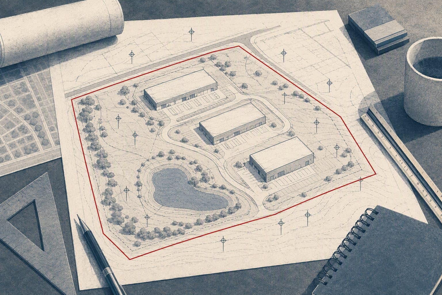 Preliminary Site Plan - illustration, Jake Team LLC