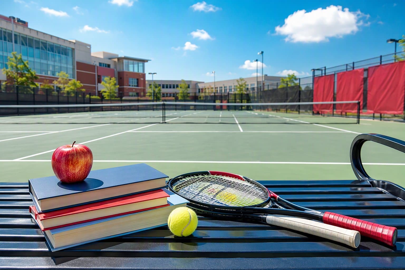 School Tennis Playoffs - illustration, Jake Team LLC