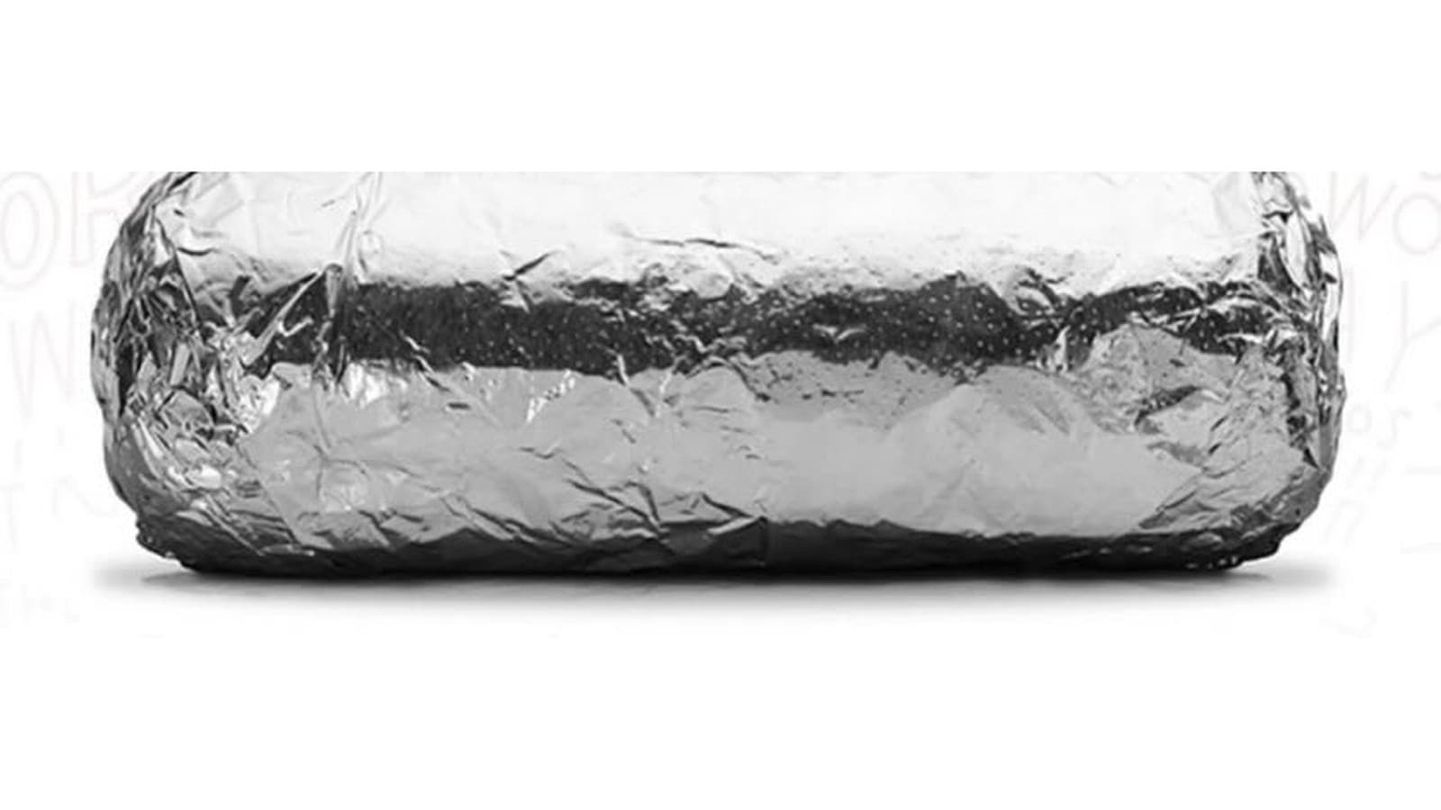 A foil-wrapped burrito from the flyer for the Sept. 1 Chipotle fundraiser benefiting Aiding Alzheimer's. Courtesy of Aiding Alzheimer's.
