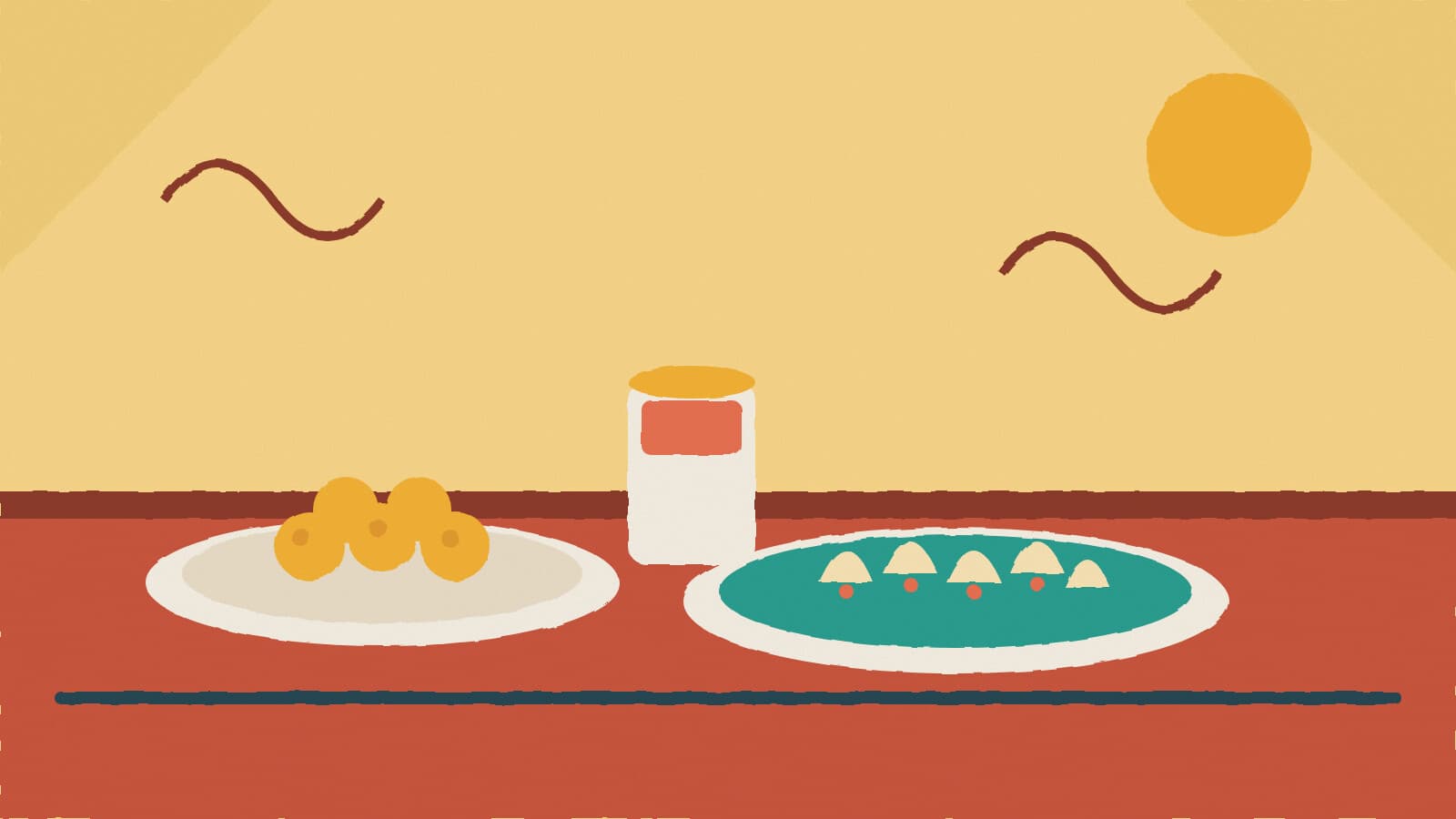 Indian sweets and snacks spread - illustration, Jake Team LLC
