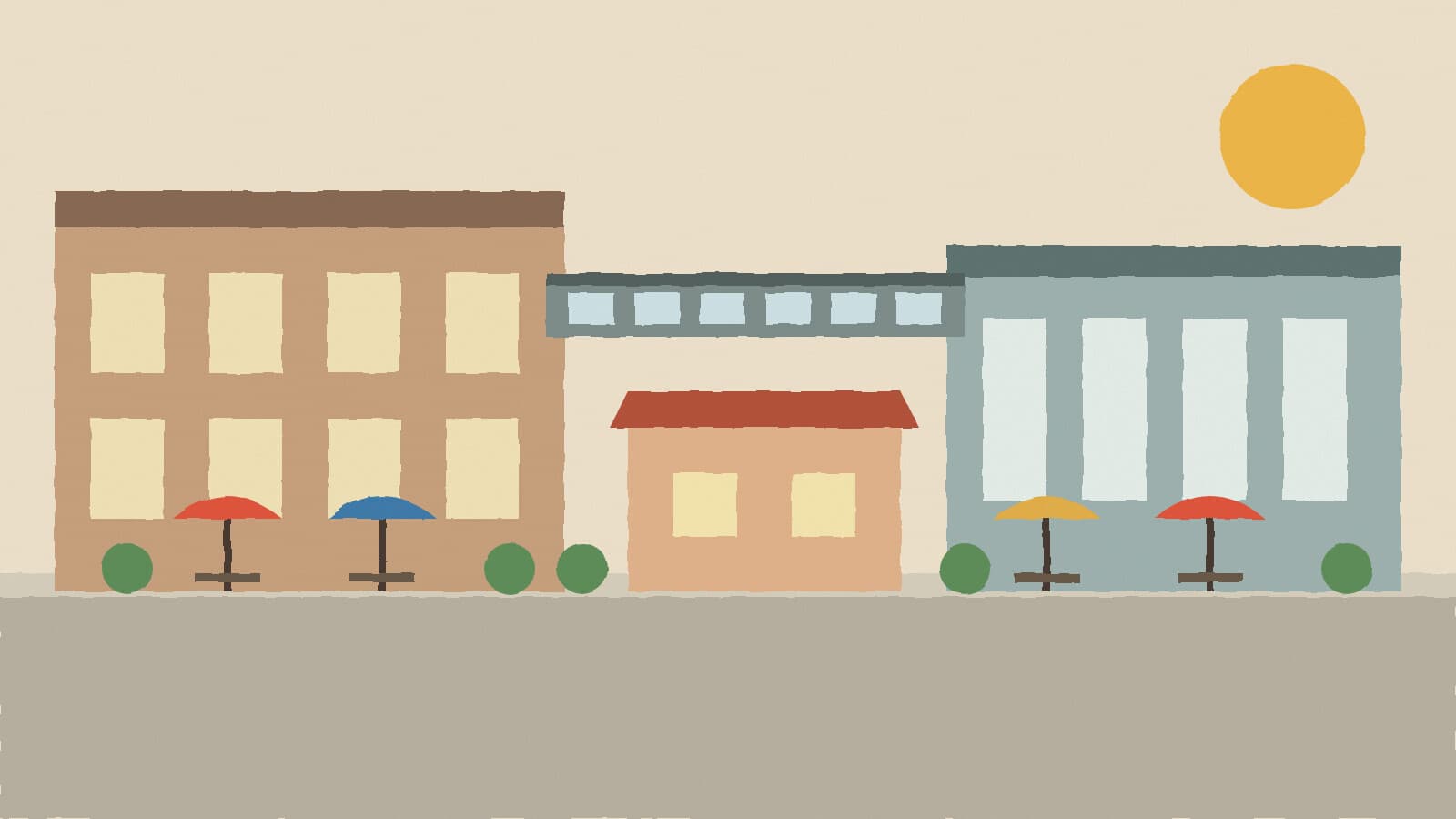 Mall courtyard restaurant plan - illustration, Jake Team LLC