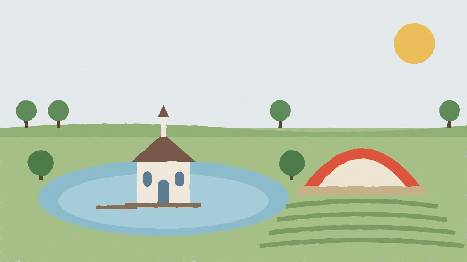 Park chapel and amphitheater - illustration, Jake Team LLC