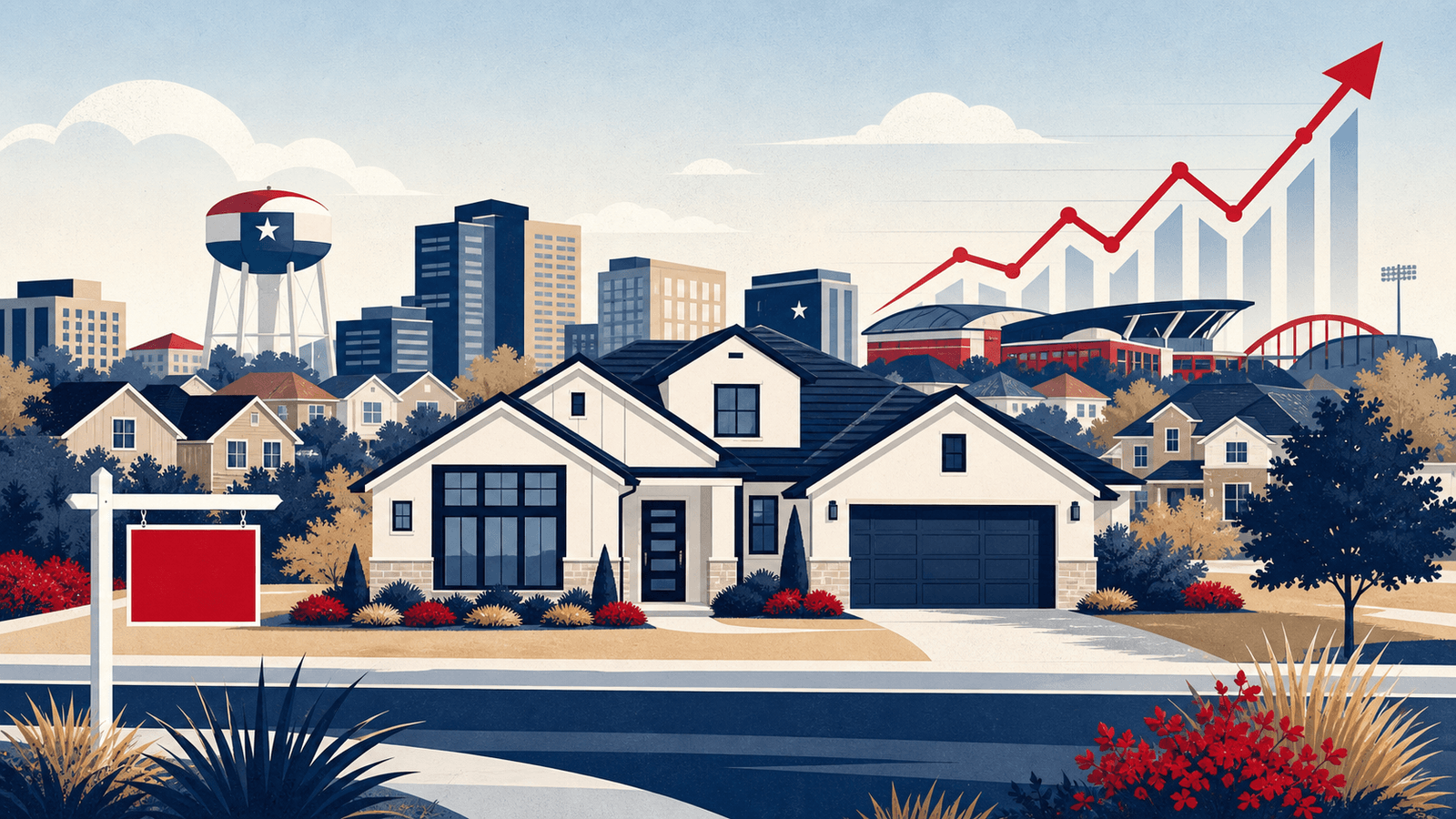 Frisco housing market illustration. Illustration: Jake Team LLC