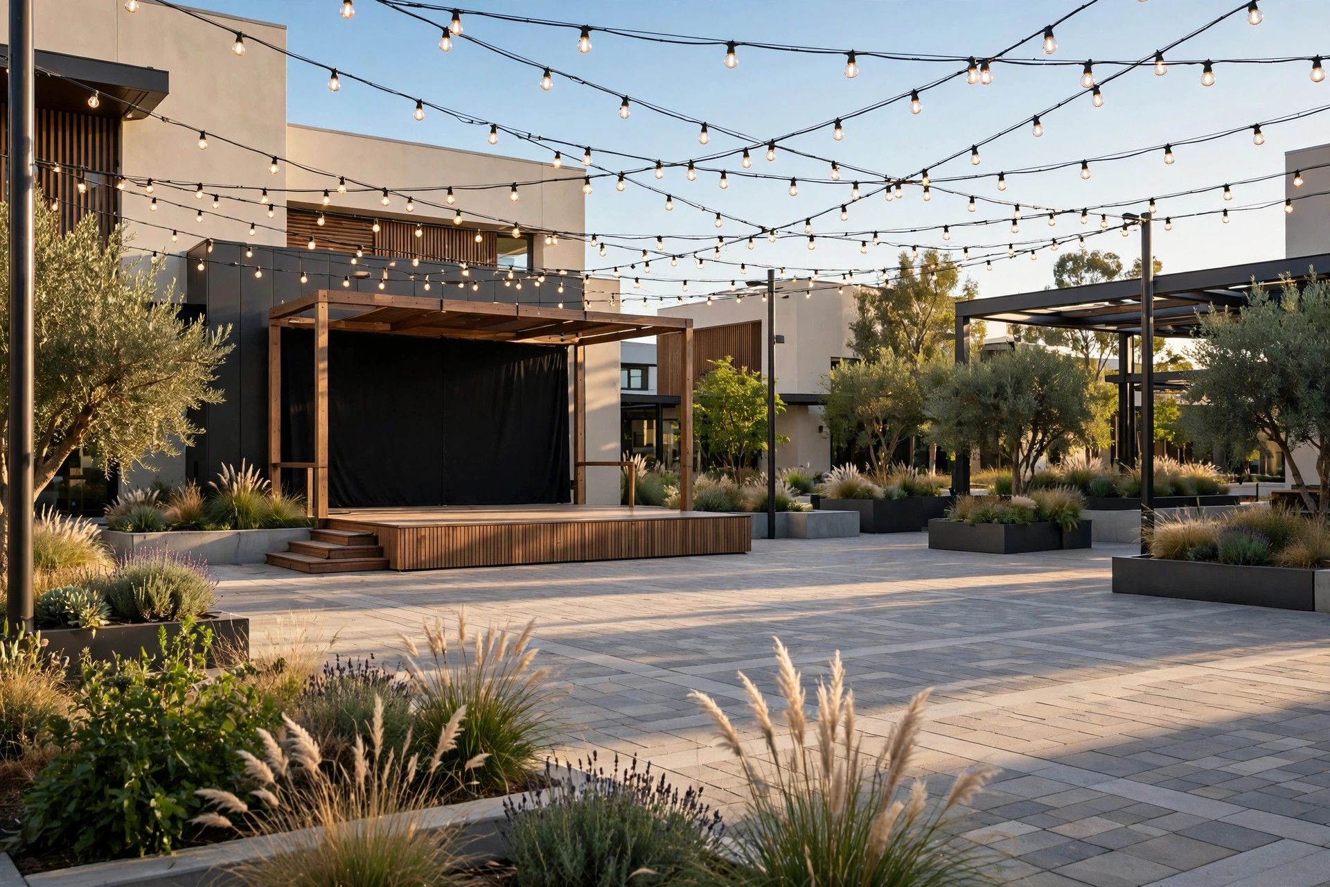 Rail District Celebration at 4th Street Plaza — Illustration by Jake Team LLC